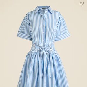 J. Crew Light Blue Striped Midi Dress